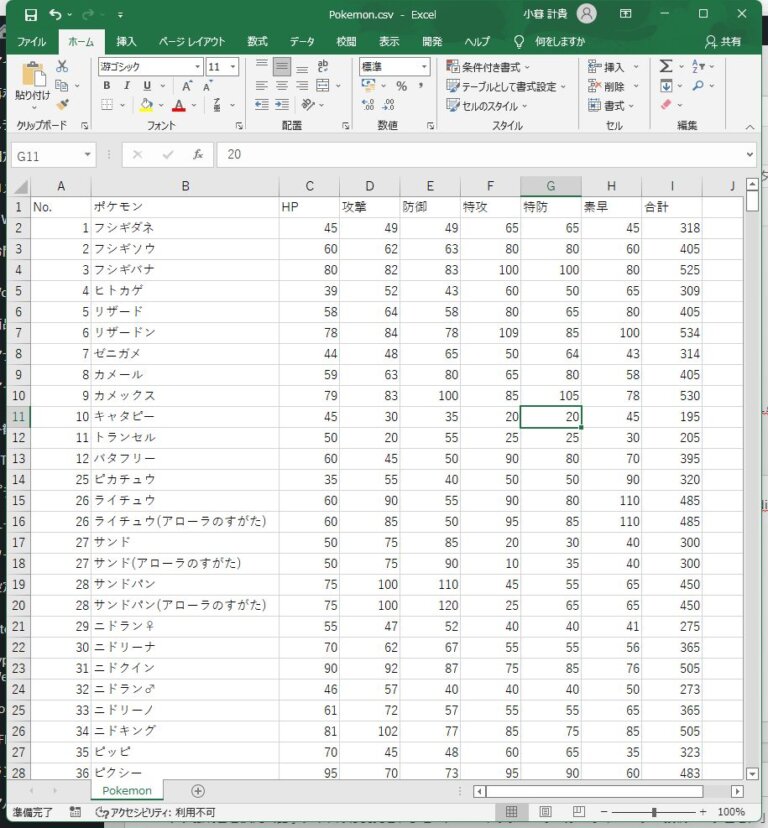 【C sharp】 Seleniumで、ポケモン攻略の種族値一覧を取得し、CSVに書き込んでみた。 サルモリブログ